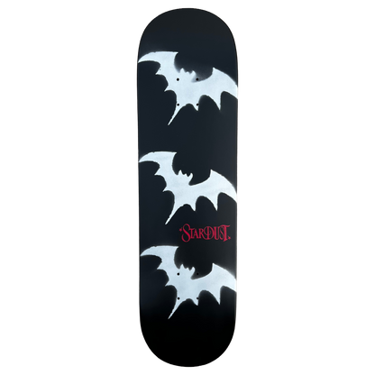 Stardust Tri-Bat Wanderlust Deck 048 8.5" (Full Cut) Flat Black / Metallic Silver / Bright Red