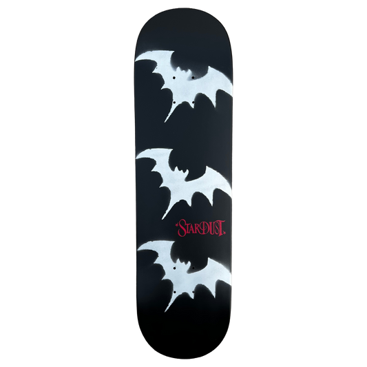Stardust Tri-Bat Wanderlust Deck 048 8.5" (Full Cut) Flat Black / Metallic Silver / Bright Red