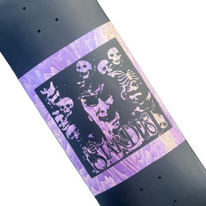 Stardust "Archaic Skulls" Deck 027 8.5" Matte Black / Purple Veneer / Matte Black (Full Cut)