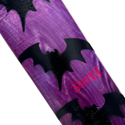 Stardust Tri-Bat Wanderlust Deck 048 8.375" (Full Cut) Purple Veneer / Flat Black / Bright Red