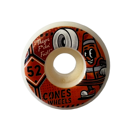 Cones Wheels Coney Banner 52mm 99a Demolition Formula Conical Shape White
