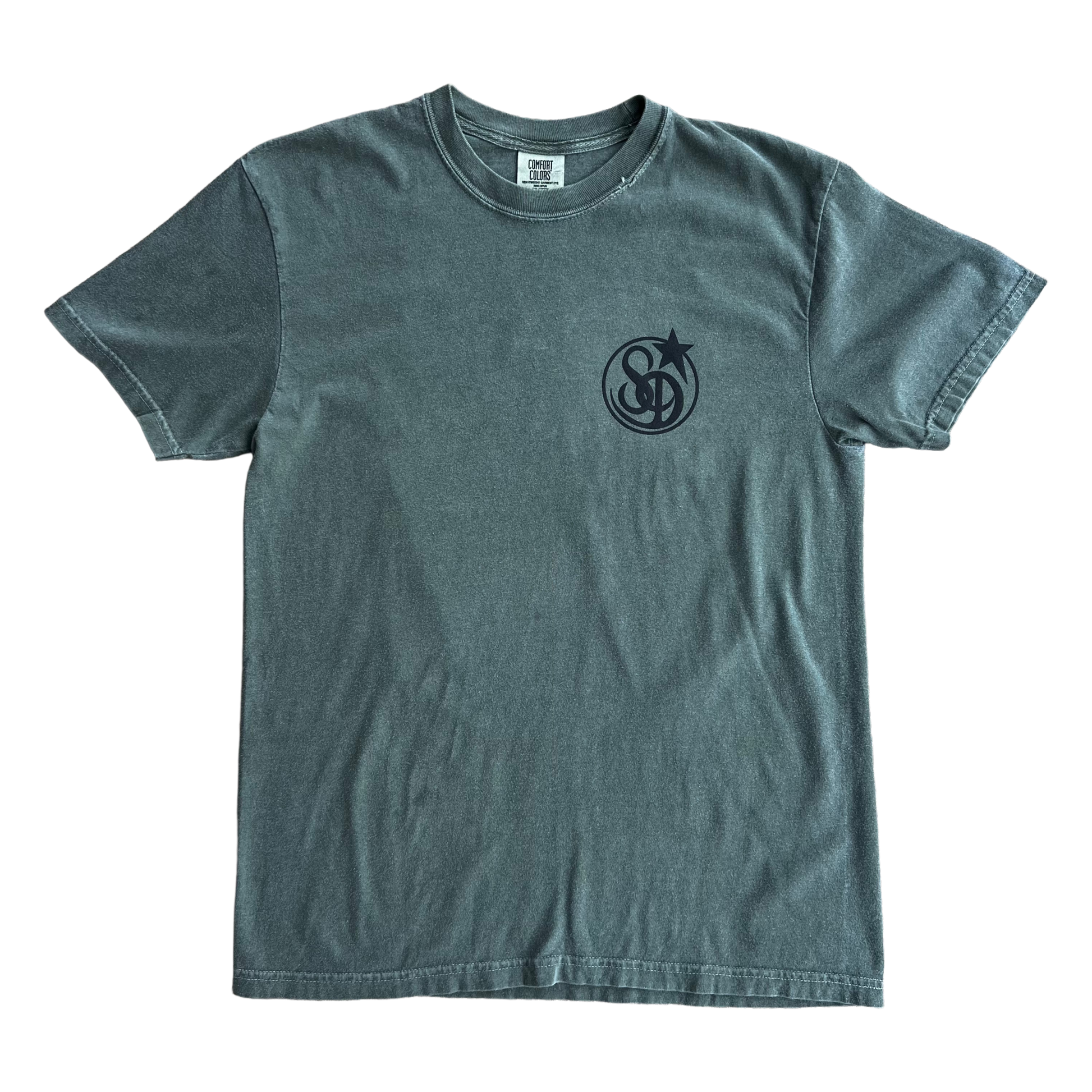 Stardust Skate Shop "Eat The Rich" Garment-Dyed Tee 051 Moss Green / Black