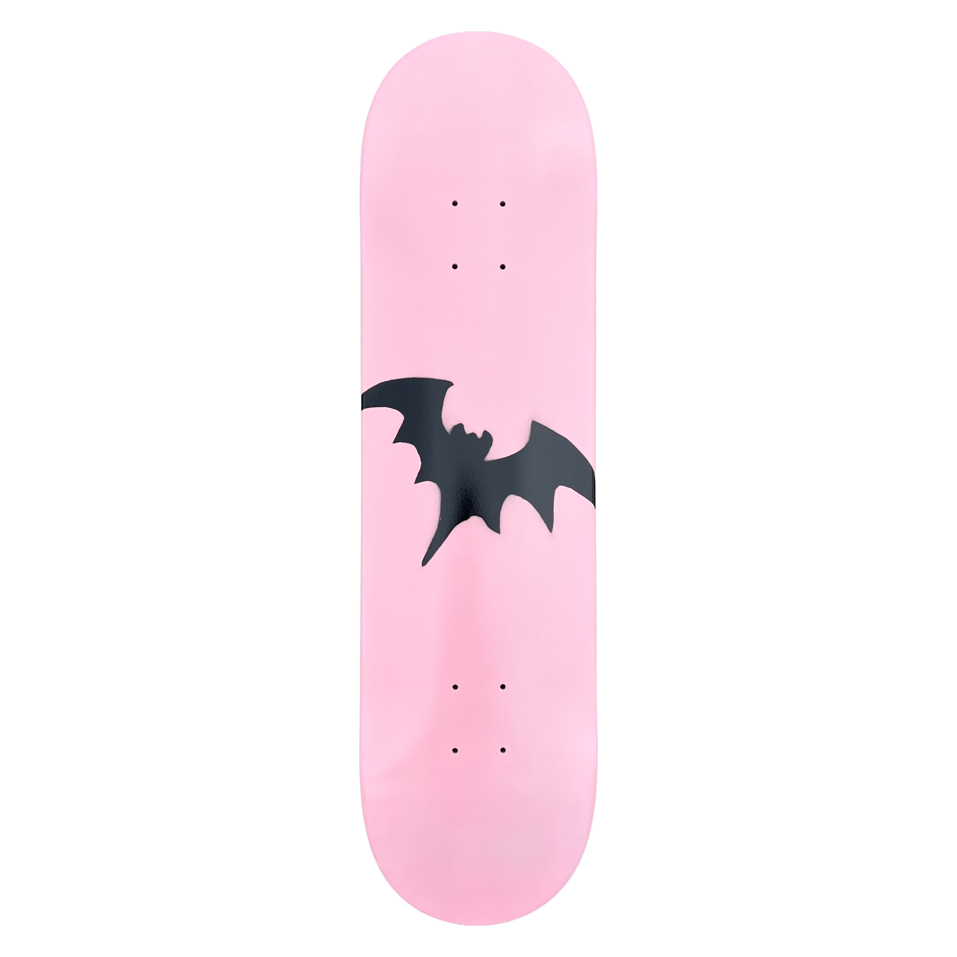Stardust Soft Pink / Matte Black Bat Deck 041 8.5" (Full Cut)