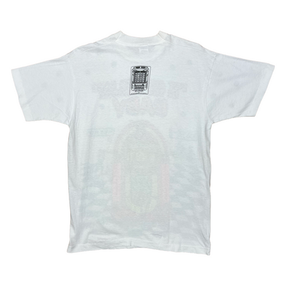 Vintage 1990s AOP "50's Stuff" Jukebox Tee - Medium - White