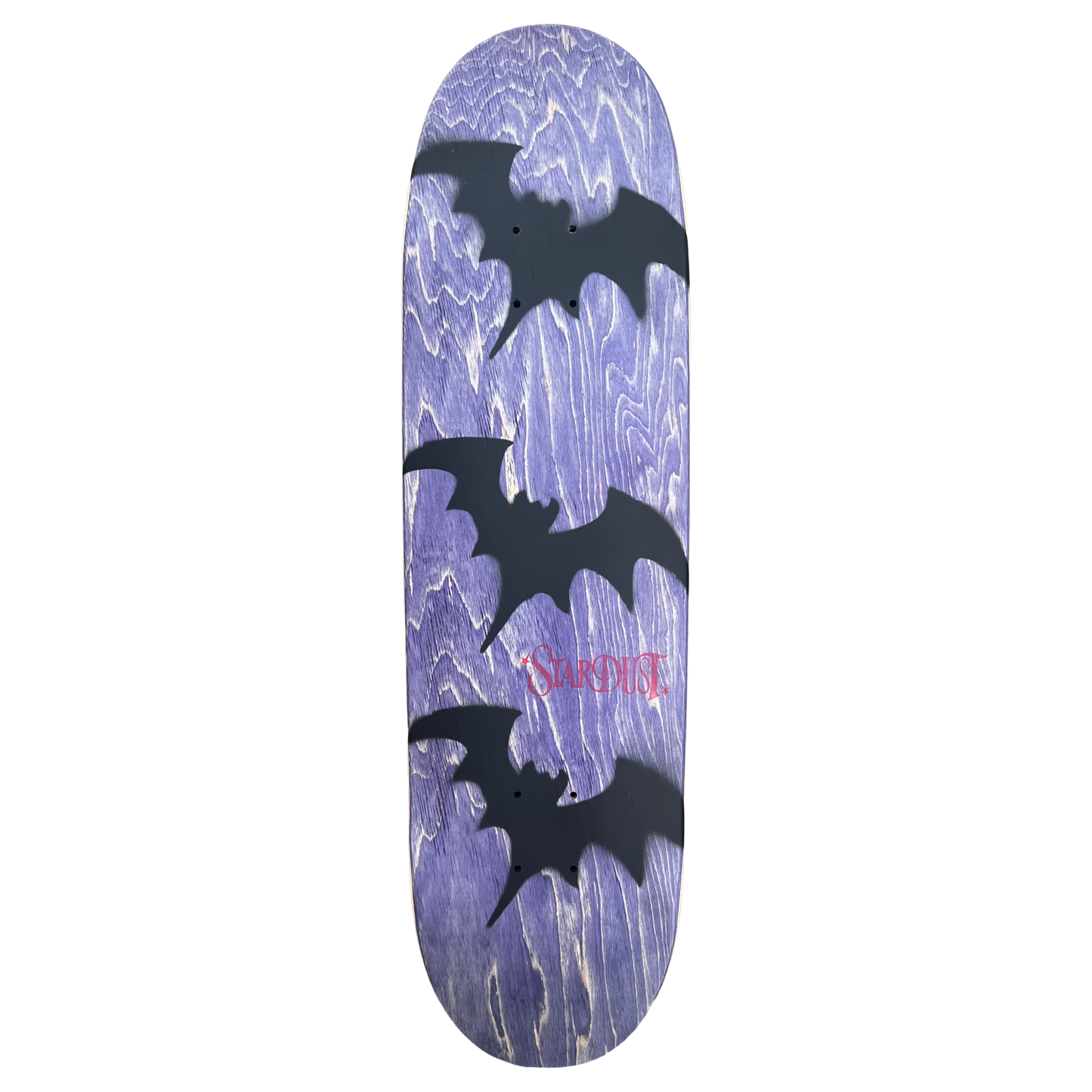 Stardust Tri-Bat Wanderlust Egg Shaped Deck 8.5" Purple Veneer / Flat Black / Bright Red