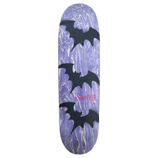 Stardust Tri-Bat Wanderlust Egg Shaped Deck 8.5" Purple Veneer / Flat Black / Bright Red