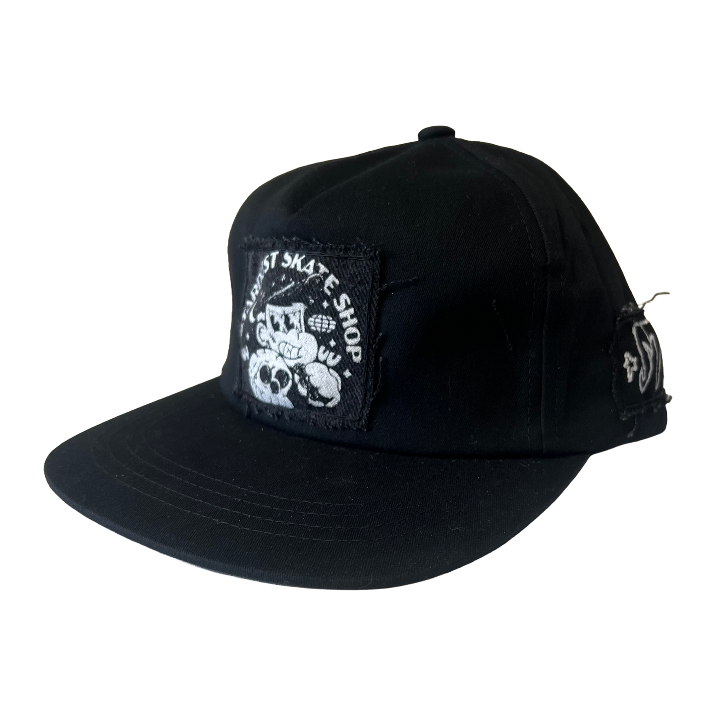 Stardust Patch Mash Ups Snapback Hat Raver 011 & Cramps Text 044 Black / White