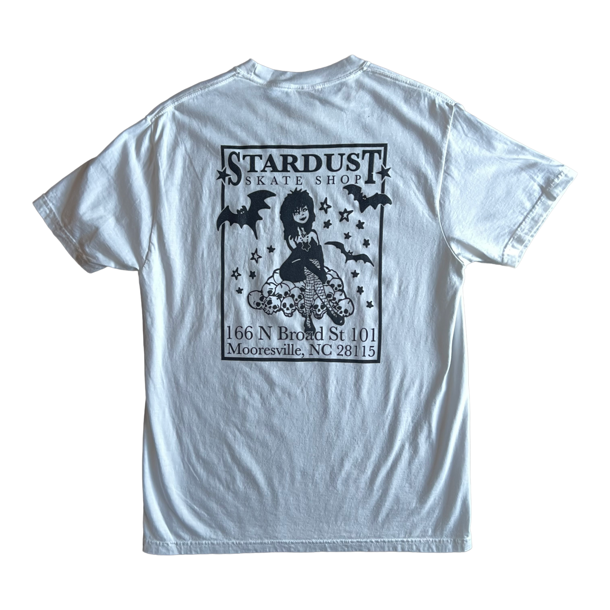 Stardust "Goth Girl" Garment-Dyed Tee 033.3 White / Black