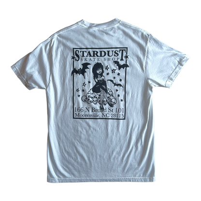 Stardust "Goth Girl" Garment-Dyed Tee 033.3 White / Black