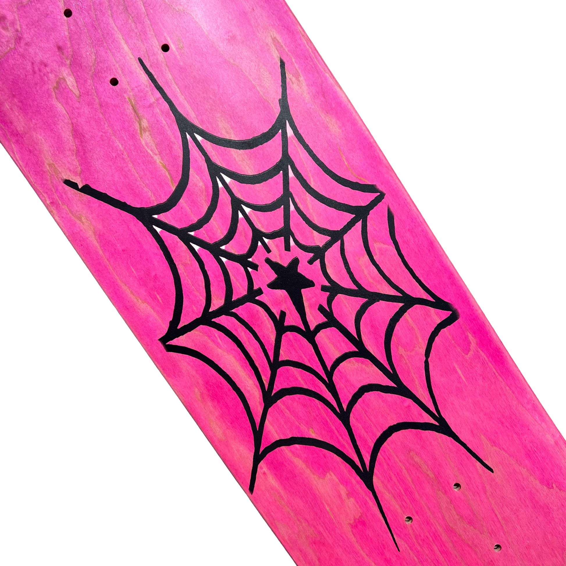 Stardust Spider Web Deck 042 8.5" Pink Veneer / Matte Black (Full Cut)
