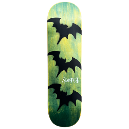 Stardust Tri-Bat Wanderlust Deck 048 8.375" (Full Cut) Green Veneer / Flat Black / White