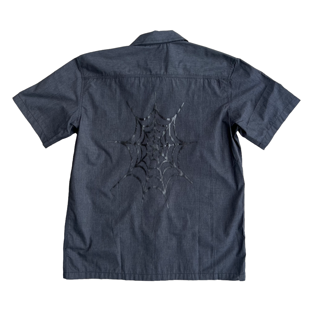 Stardust Bat / Spider Web Dickies Skateboarding Waynesboro Short Sleeve Shirt 041 & 042 Black / Black