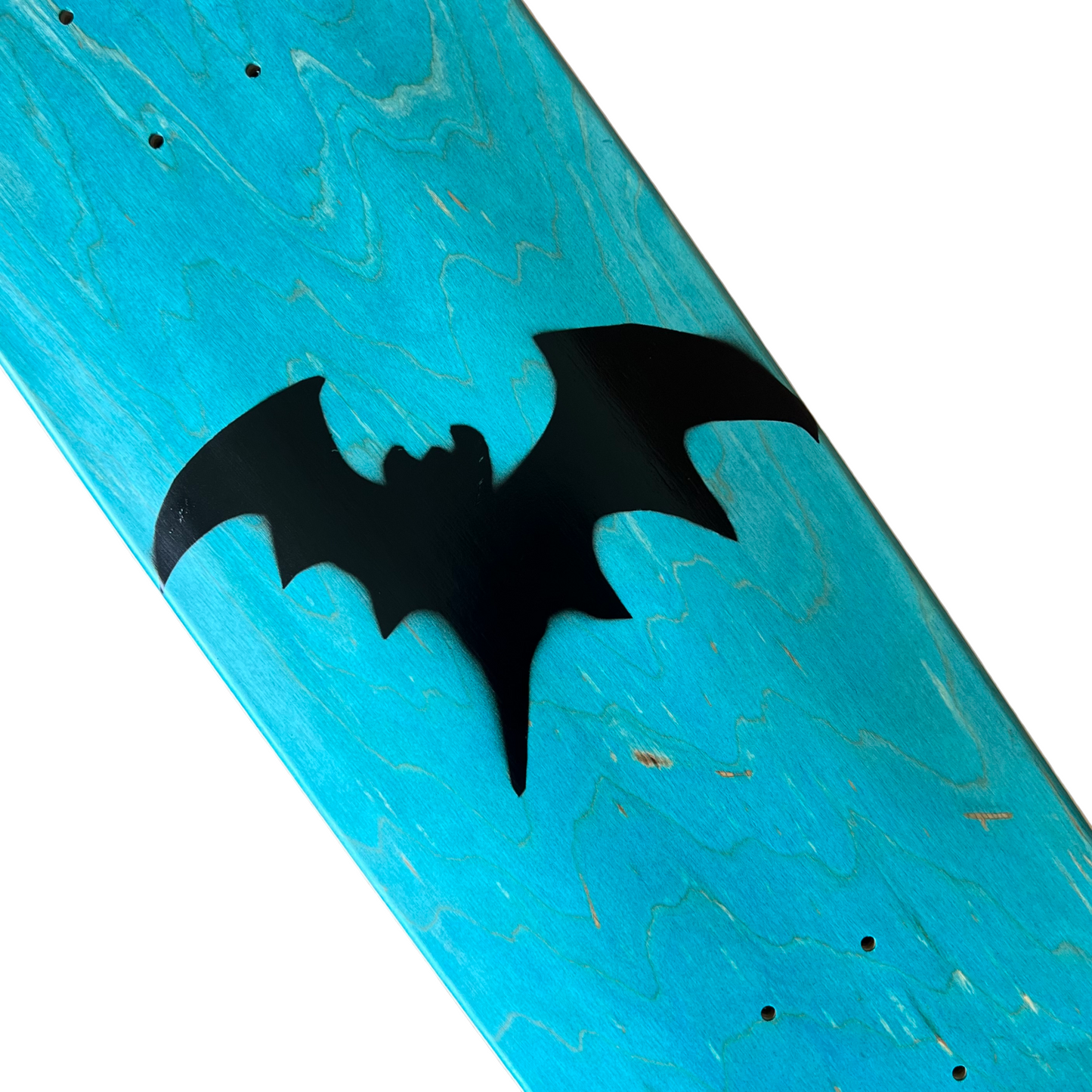 Stardust Teal / Matte Black Bat 041 Egg Shaped Deck 9.0"