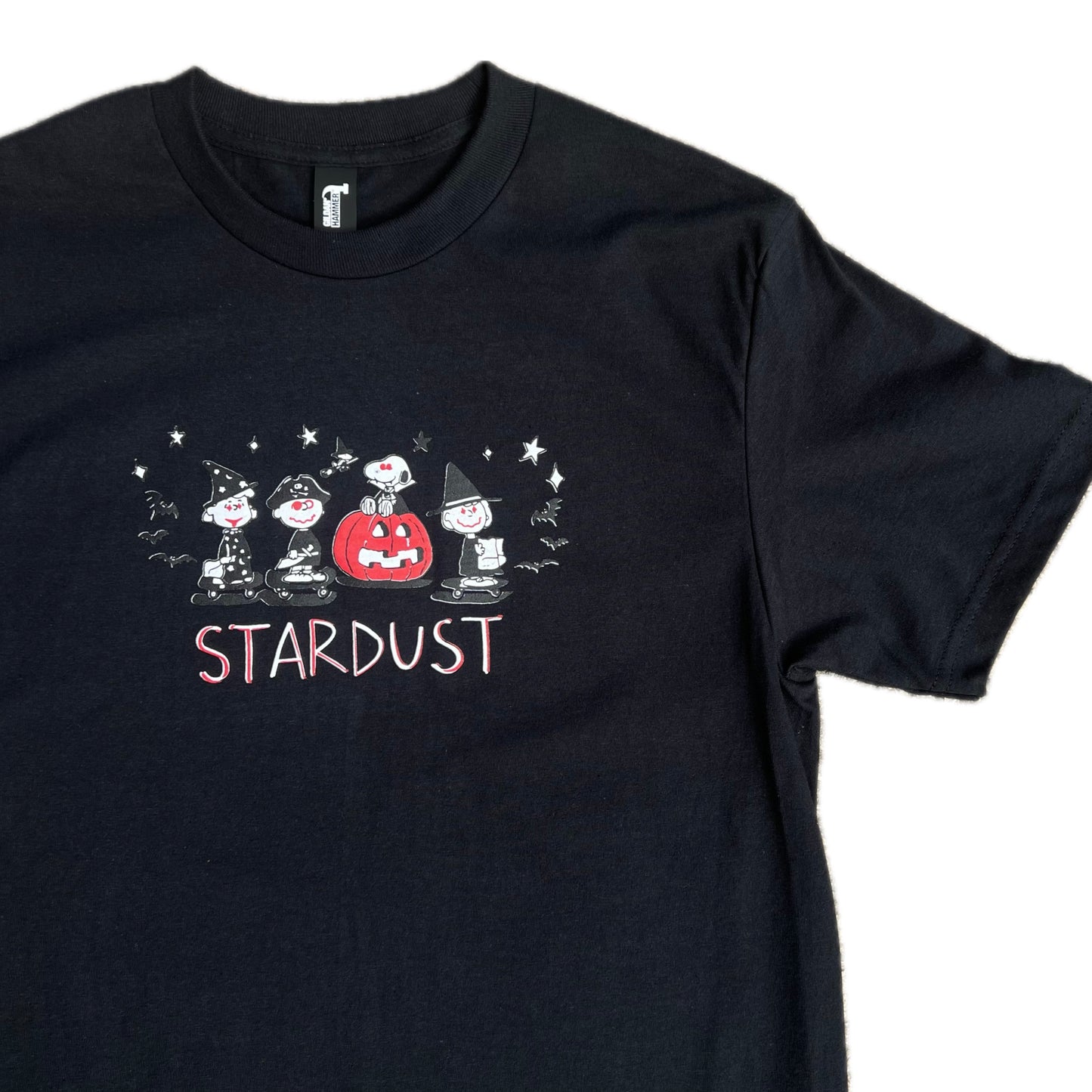 Stardust Skate Shop Halloween 2025 Tee 045 Black / White / Bright Red / Black