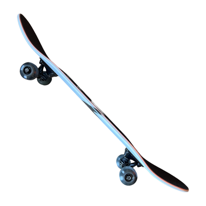 Stardust Skate Shop Matte White / Matte Black Bat 041 Pre-Built Complete Entry Level Skateboard 8.0" x 31.7"