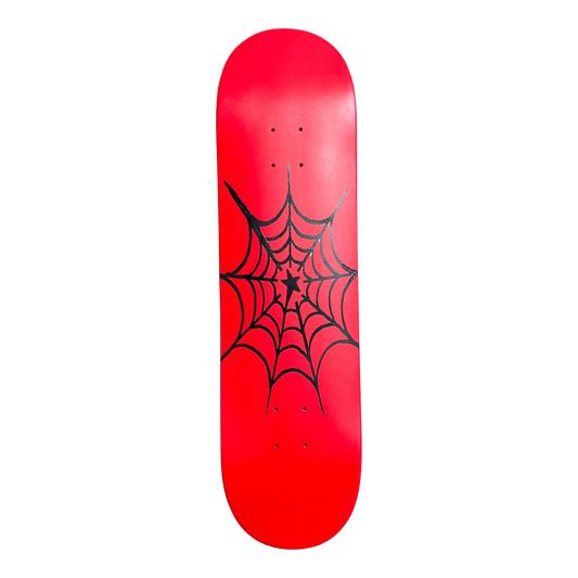Stardust Spider Web Deck 042 8.25" Full Bright Red / Matte Black (Standard Cut)