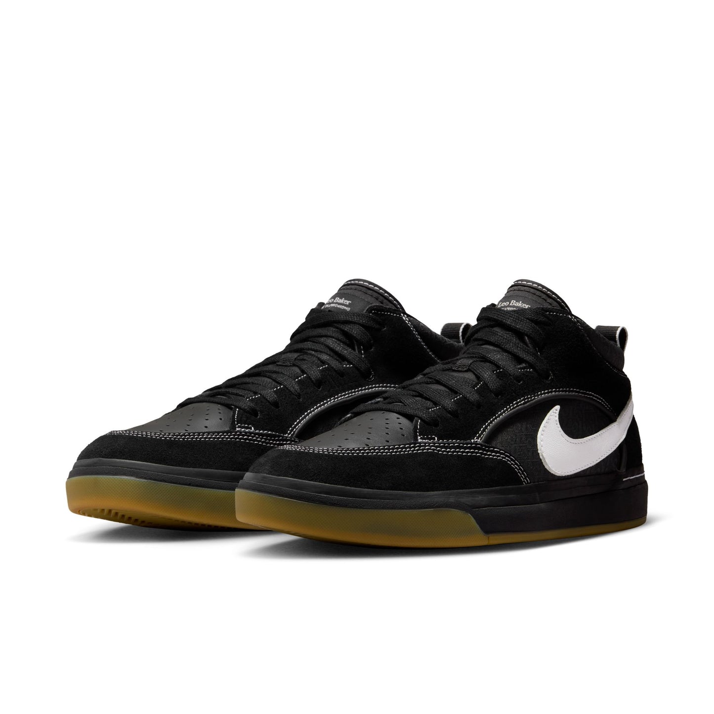 Nike SB React Leo Baker Black / White - Black - Gum Light Brown DX4361-005