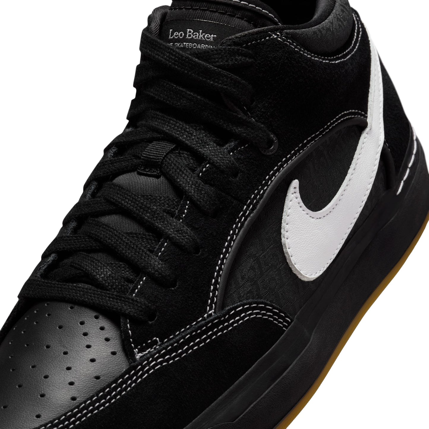Nike SB React Leo Baker Black / White - Black - Gum Light Brown DX4361-005