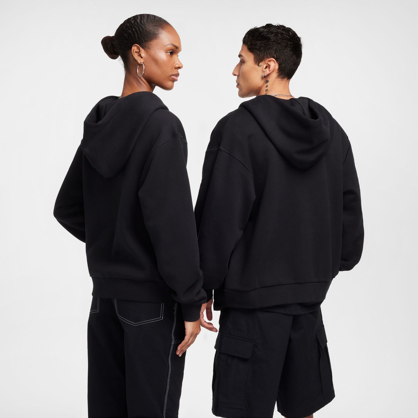 Nike SB Full Zip Fleece Skate Hoody Black / White FZ8796-010