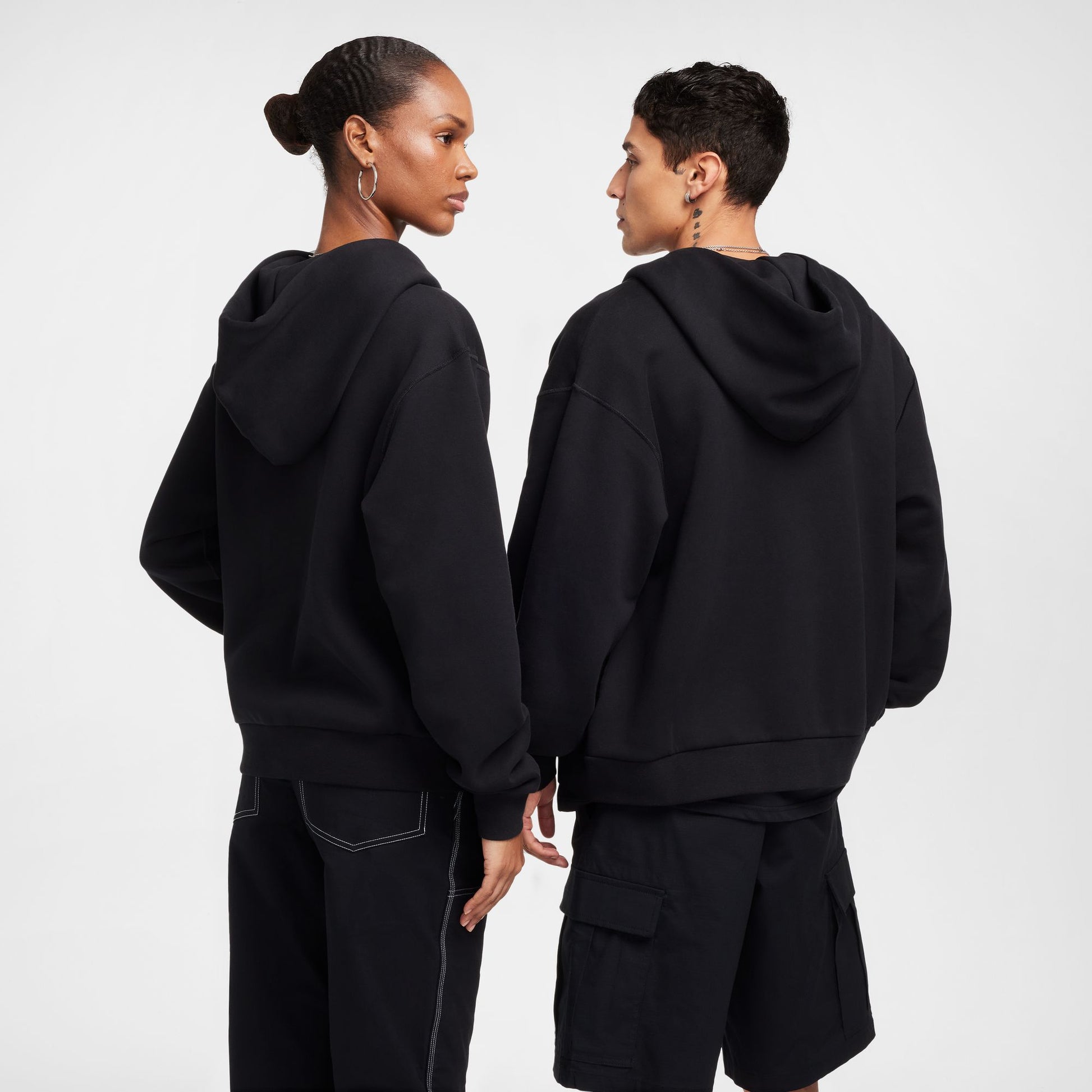 Nike SB Full Zip Fleece Skate Hoody Black / White FZ8796-010