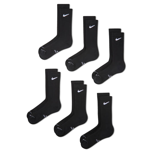 Nike Everyday Elevated Crew Socks 6 - Pack Black / White HQ8021-902