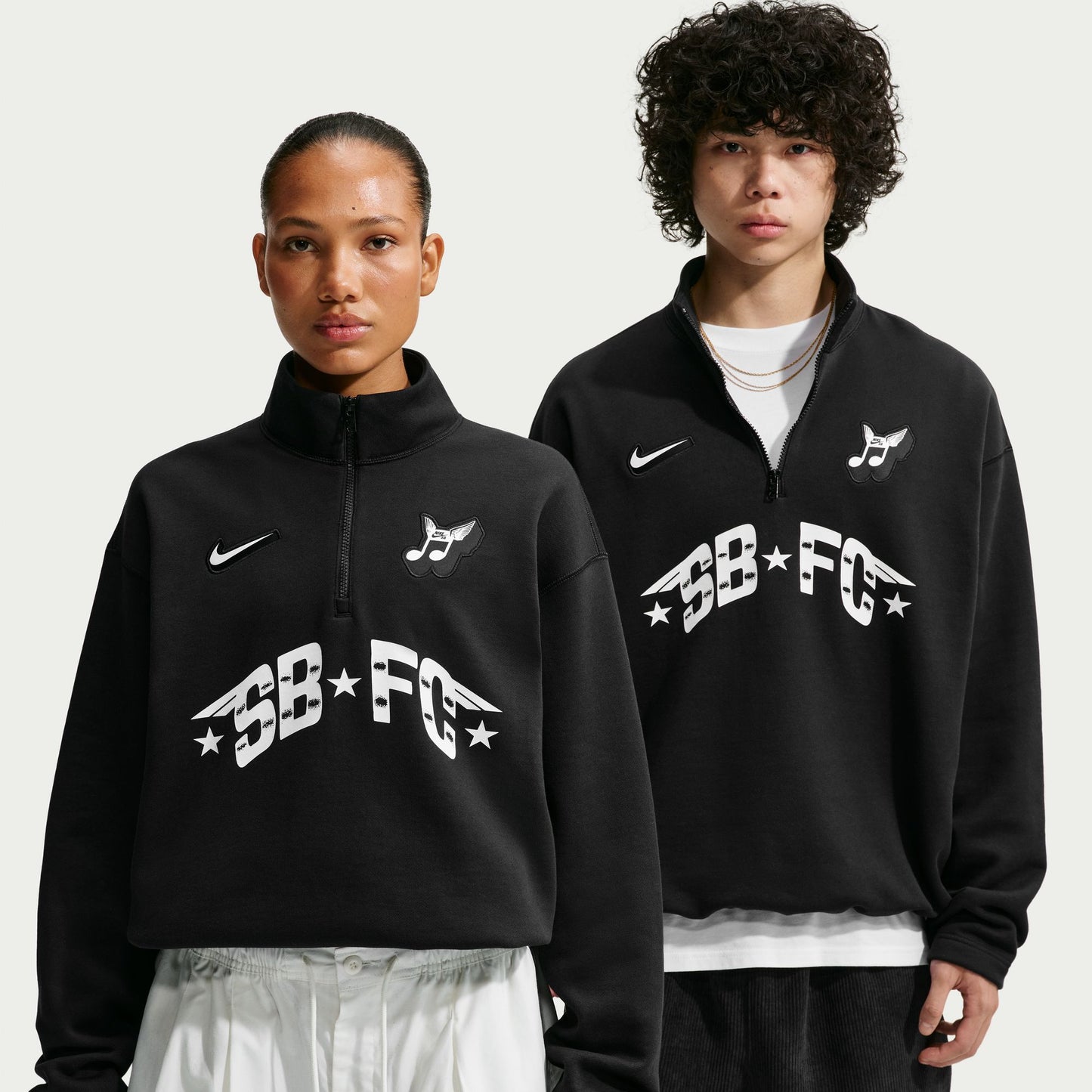 Nike SB FC Skate 1/2 Zip Fleece Crewneck Sweatshirt Black IM5463-010