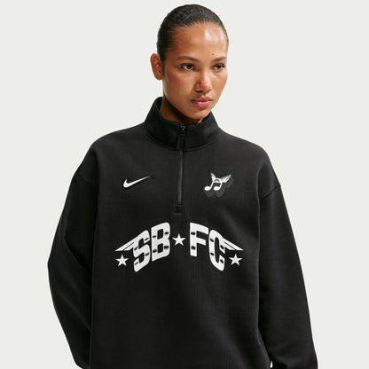 Nike SB FC Skate 1/2 Zip Fleece Crewneck Sweatshirt Black IM5463-010
