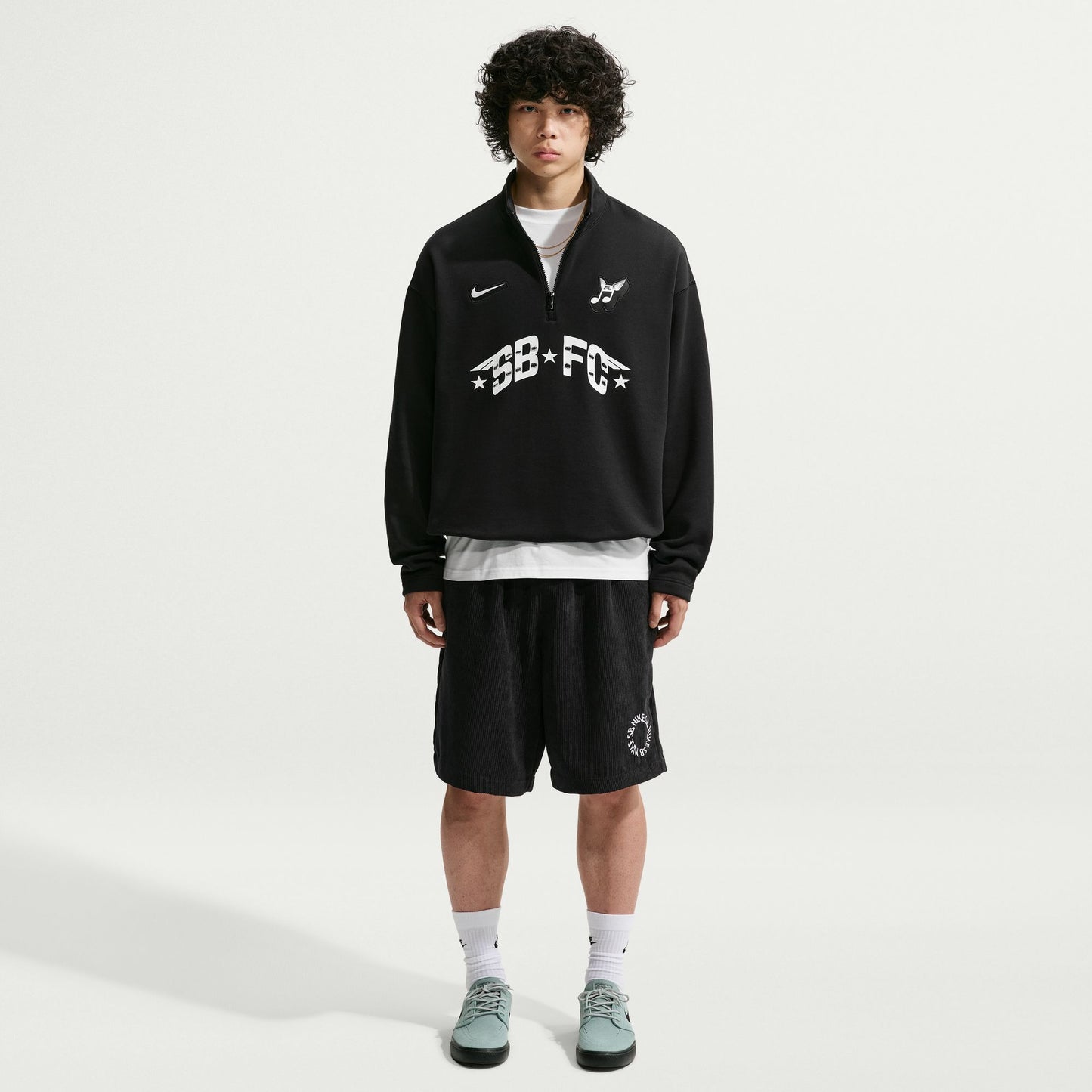 Nike SB FC Skate 1/2 Zip Fleece Crewneck Sweatshirt Black IM5463-010