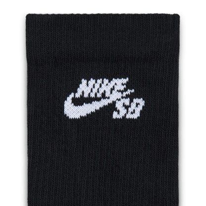 Nike SB Everyday Elevated Crew Socks 3 - Pack Black / White IR1328-900