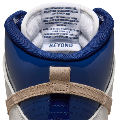 Nike SB Dunk High x Beyond Store White / Ivory - Sand Dune - Blue Void IU4491-100