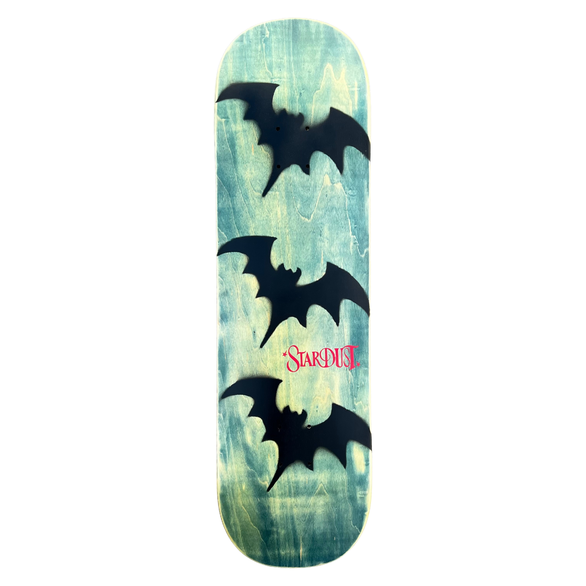 Stardust Tri-Bat Wanderlust Deck 048 8.75" (Full Cut) Teal Veneer / Flat Black / Bright Red