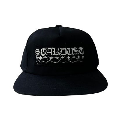 Stardust Patch Mash Ups Snapback Hat Blackletter 040 & Mask 023 Black / White