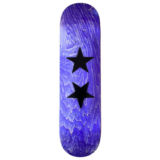 Stardust Matte Black Stars Twin Tip Deck 8.25" Purple Veneer