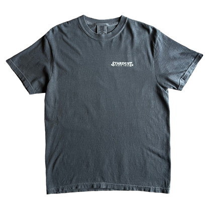 Stardust "Goth Girl" Garment-Dyed Tee 033.3 Pepper / White