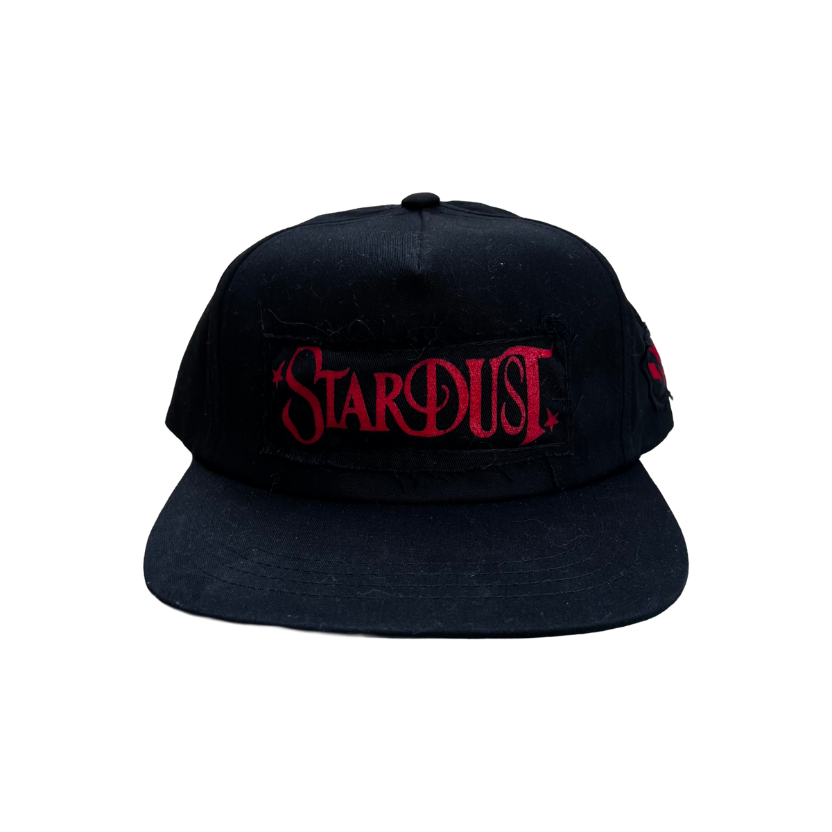 Stardust Patch Mash Ups Snapback Hat Wanderlust II 022 & Devil Man Text 047 Black / Bright Red