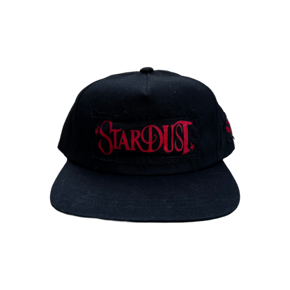 Stardust Patch Mash Ups Snapback Hat Wanderlust II 022 & Devil Man Text 047 Black / Bright Red