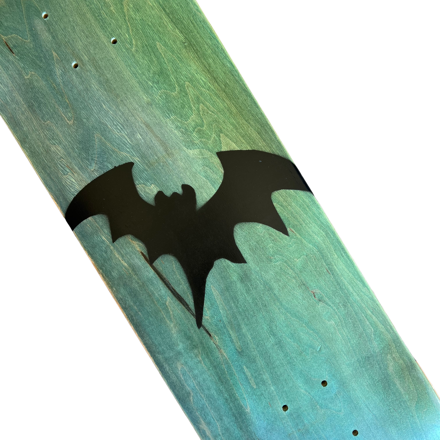 Stardust Teal Wash / Matte Black Bat Deck 041 8.25" (Full Cut)