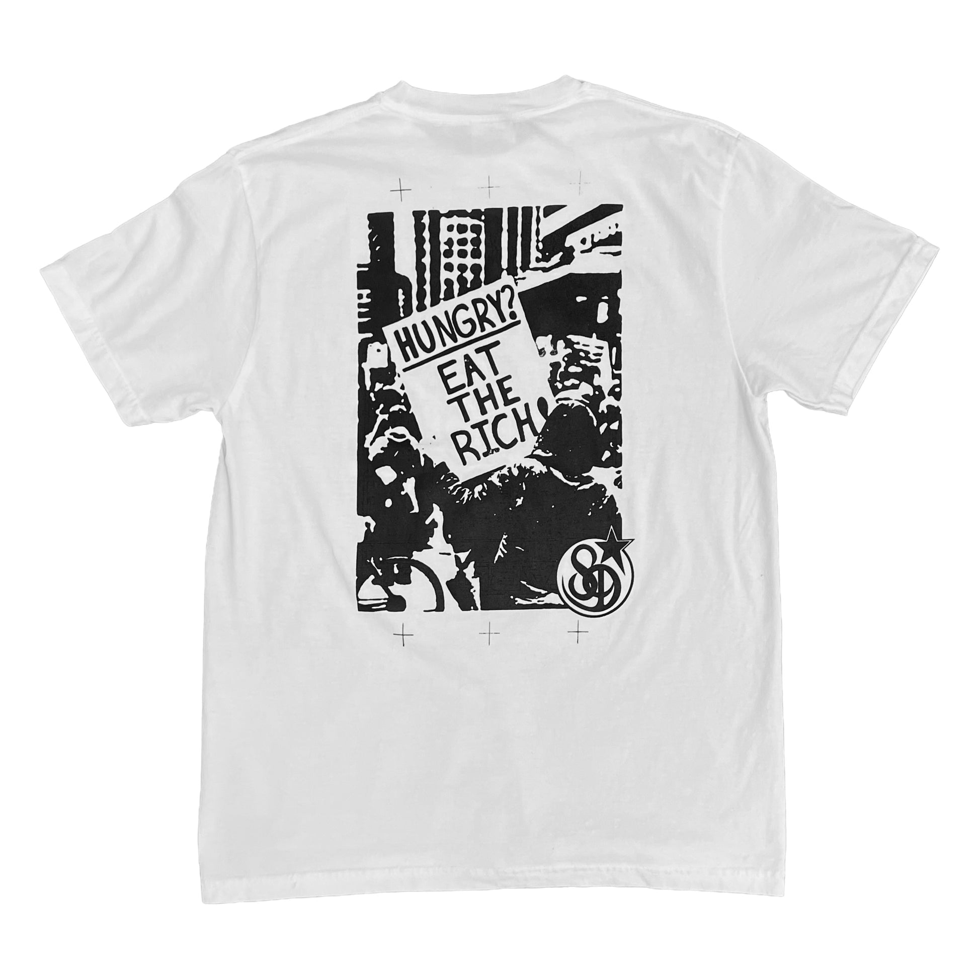 Stardust Skate Shop "Eat The Rich" Garment-Dyed Tee 051 White / Black