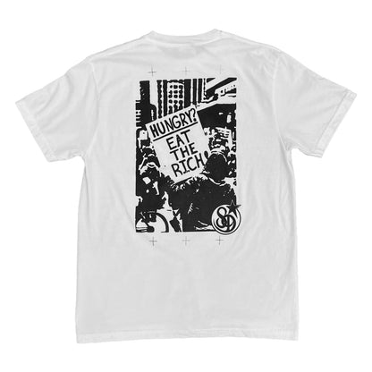 Stardust Skate Shop "Eat The Rich" Garment-Dyed Tee 051 White / Black