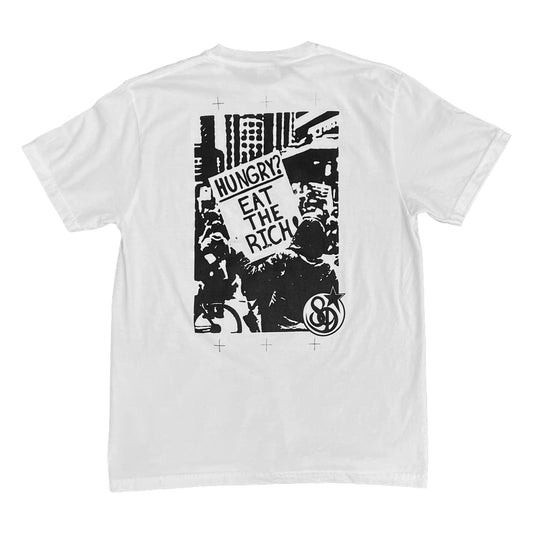 Stardust Skate Shop "Eat The Rich" Garment-Dyed Tee 051 White / Black