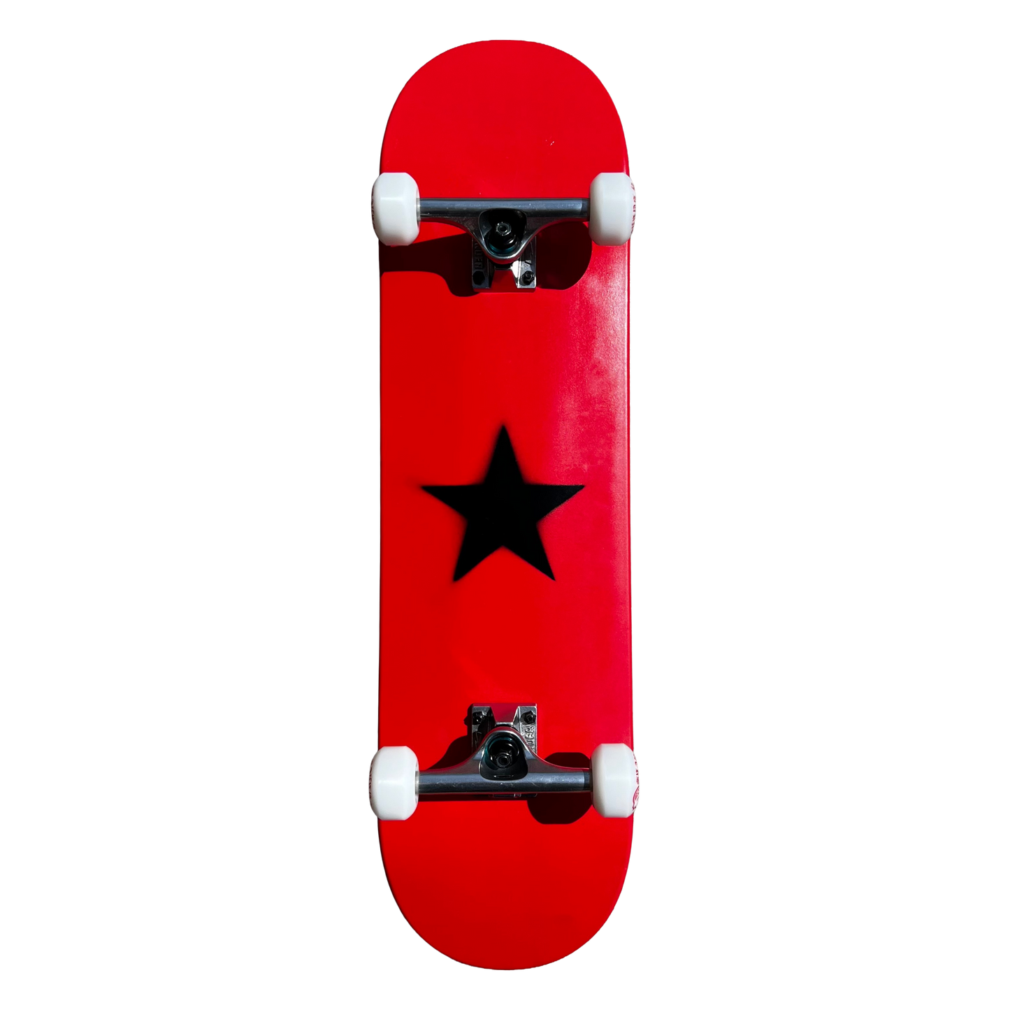 Stardust Skate Shop Bright Red / Matte Black Star Full Size Pre-Built Premium Complete Skateboard 8.38" x 31.8"