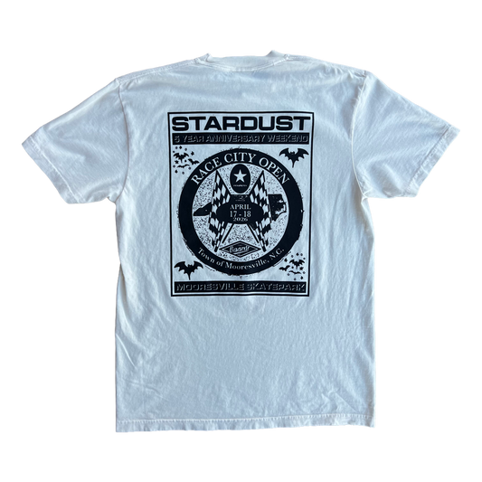 Stardust Skate Shop Race City Open 2026 Garment-Dyed Tee 049 Ivory / Black