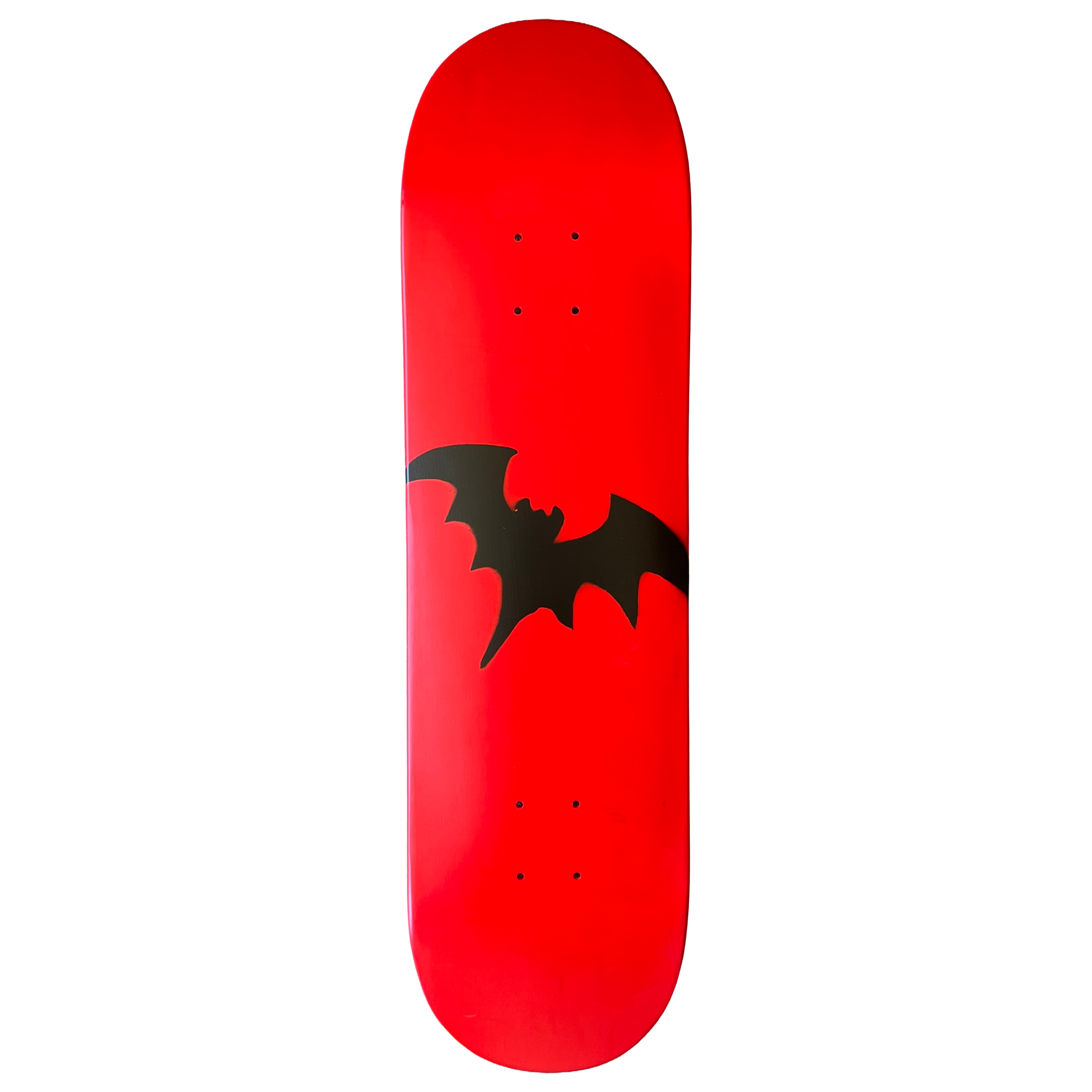 Stardust Full Bright Red / Matte Black Bat Deck 041 8.25" (Standard Cut)