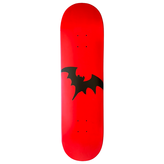 Stardust Full Bright Red / Matte Black Bat Deck 041 8.25" (Standard Cut)