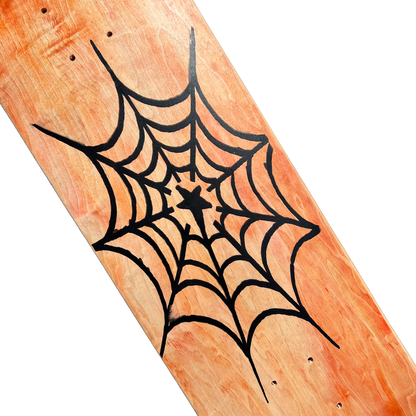 Stardust Spider Web Deck Orange Veneer / Matte Black Deck 042 8.375" (Full Cut)