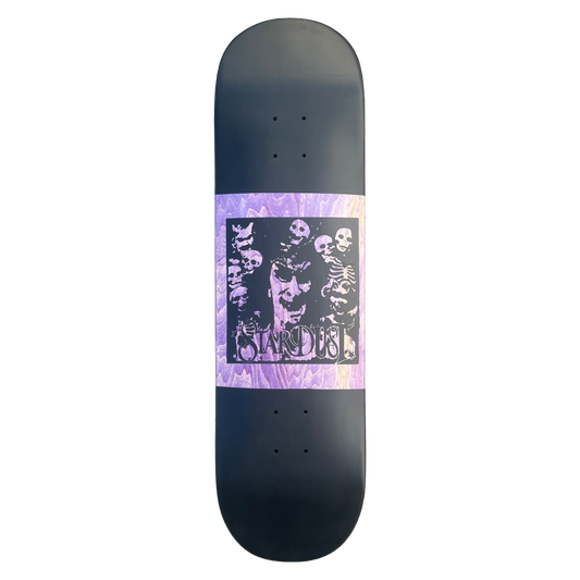 Stardust "Archaic Skulls" Deck 027 8.5" Matte Black / Purple Veneer / Matte Black (Full Cut)