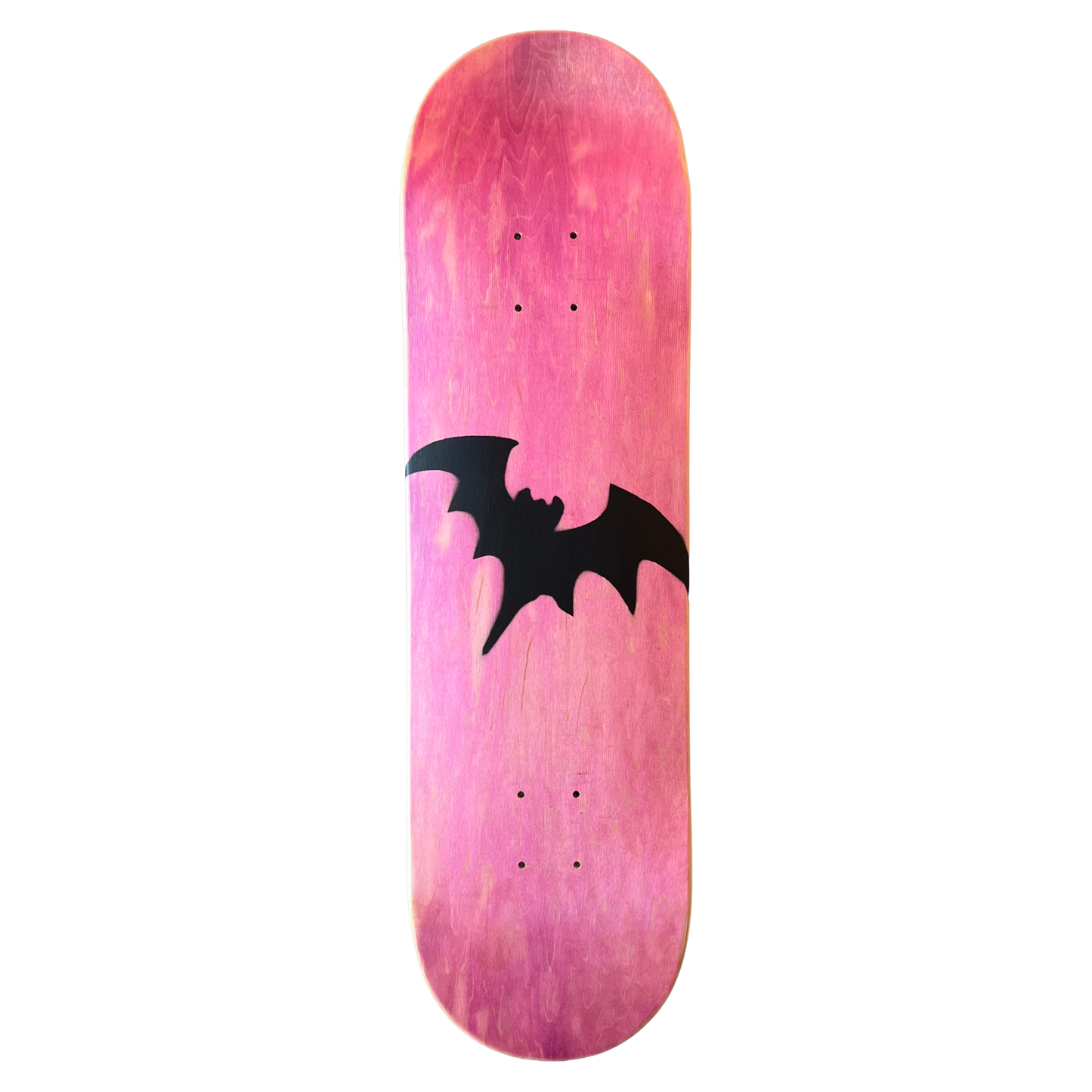 Stardust Pink Veneer / Matte Black Bat Deck 041 8.5" (Standard Cut)