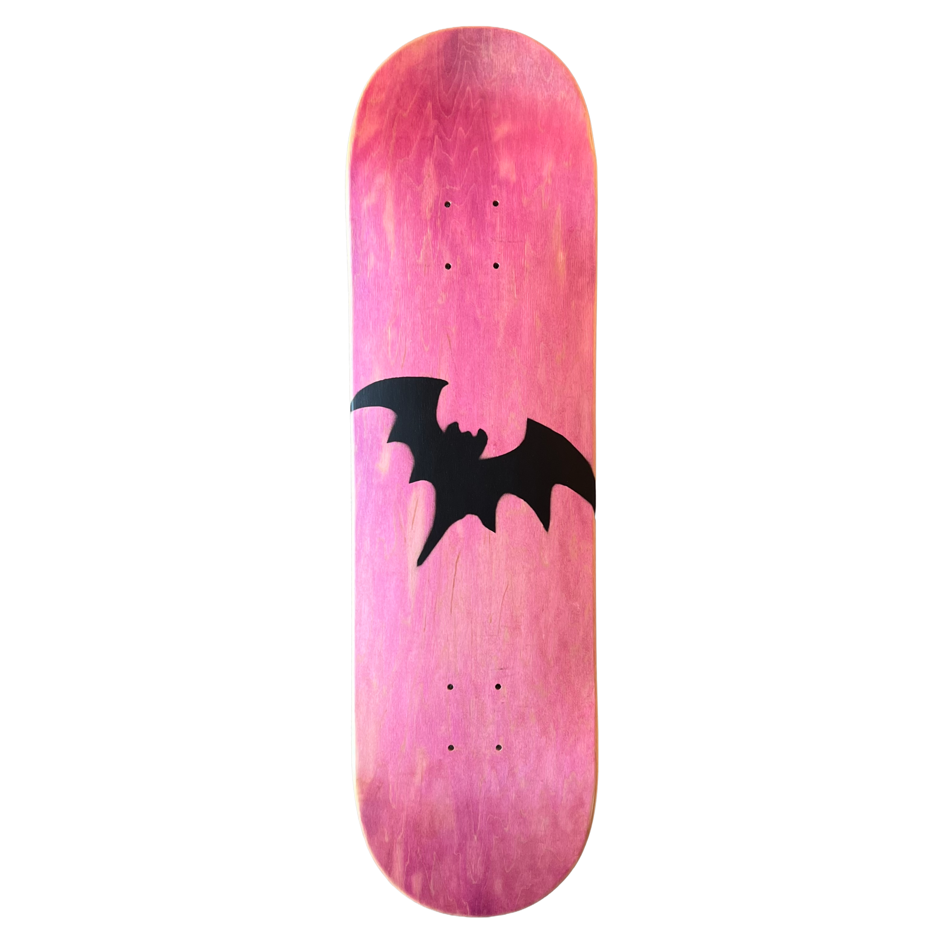 Stardust Pink Veneer / Matte Black Bat Deck 041 8.5" (Standard Cut)