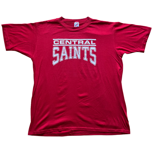Vintage 1990s Central Saints Tee - Medium - Red