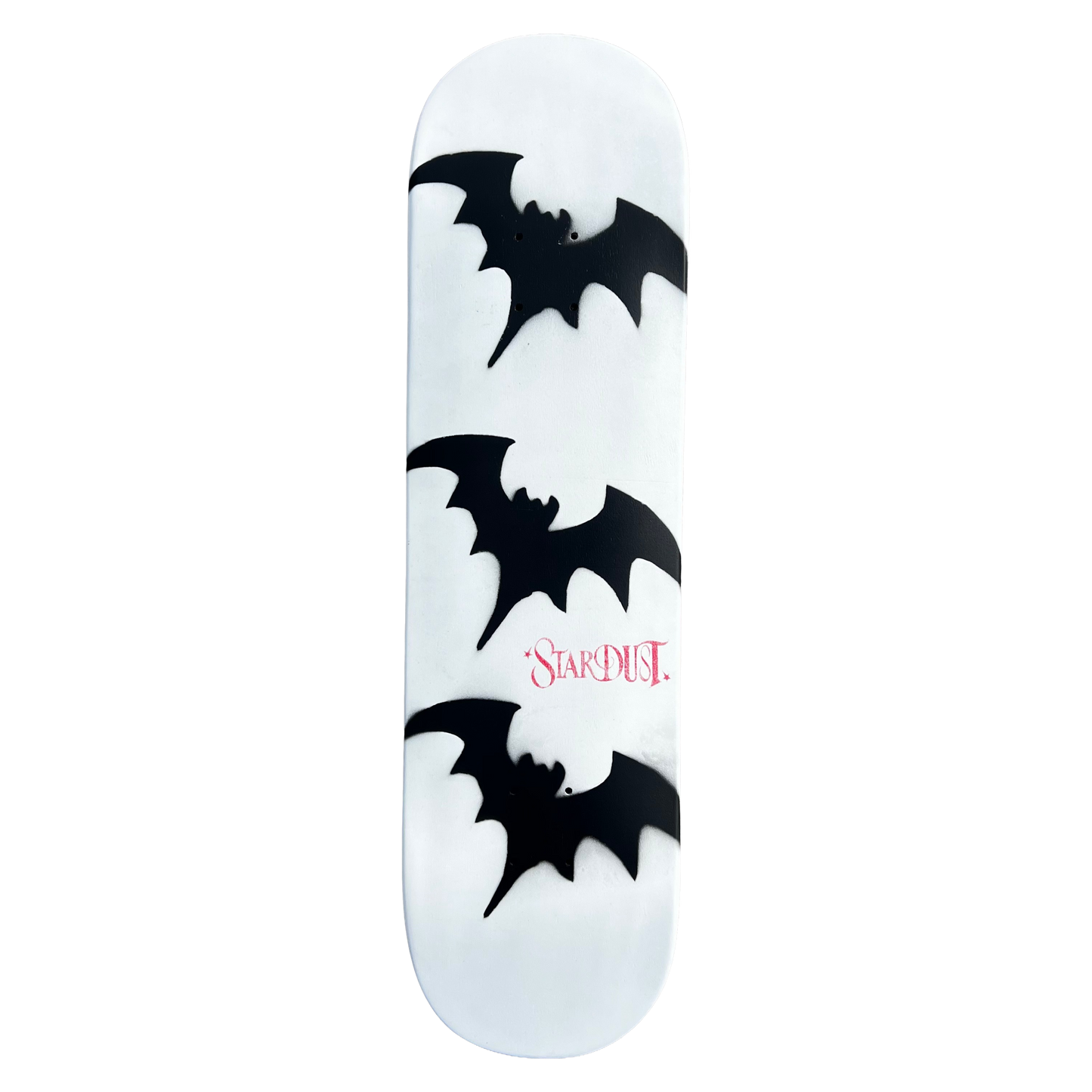 Stardust Tri-Bat Wanderlust Deck 048 8.375" (Full Cut) Flat White / Flat Black / Bright Red